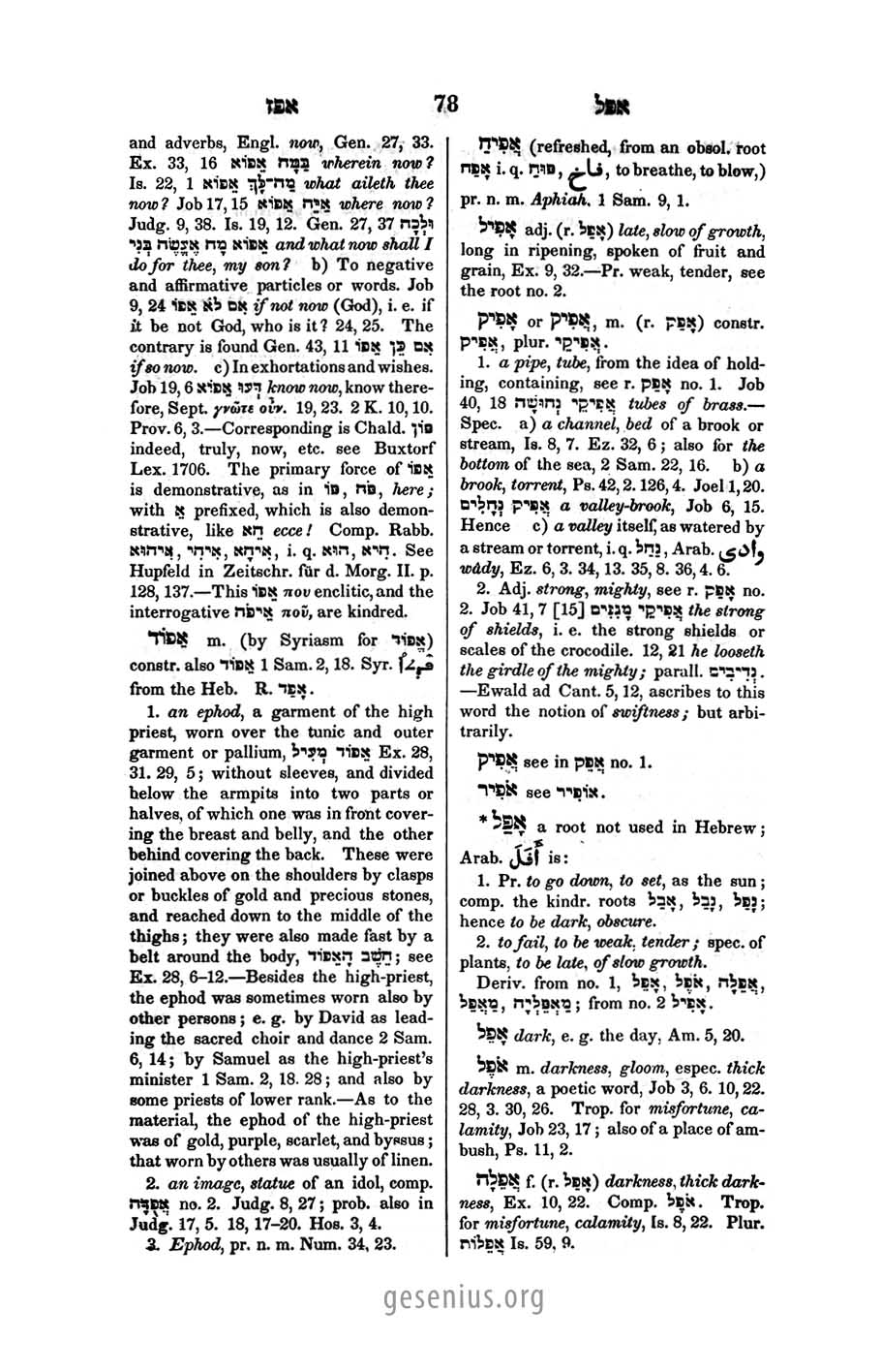 Gesenius Page 78