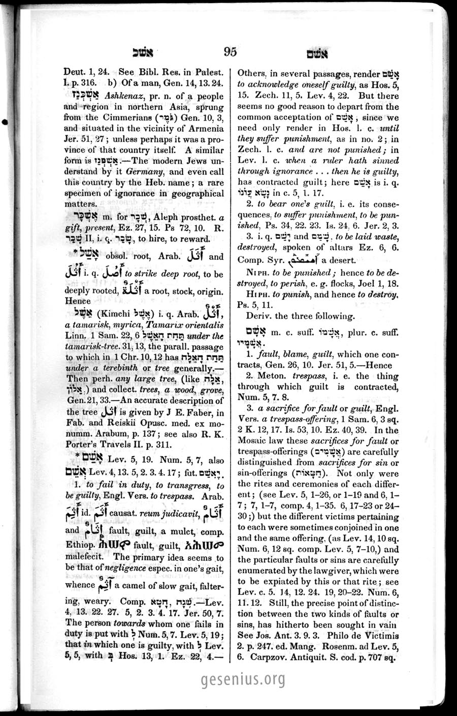 Gesenius Page 95