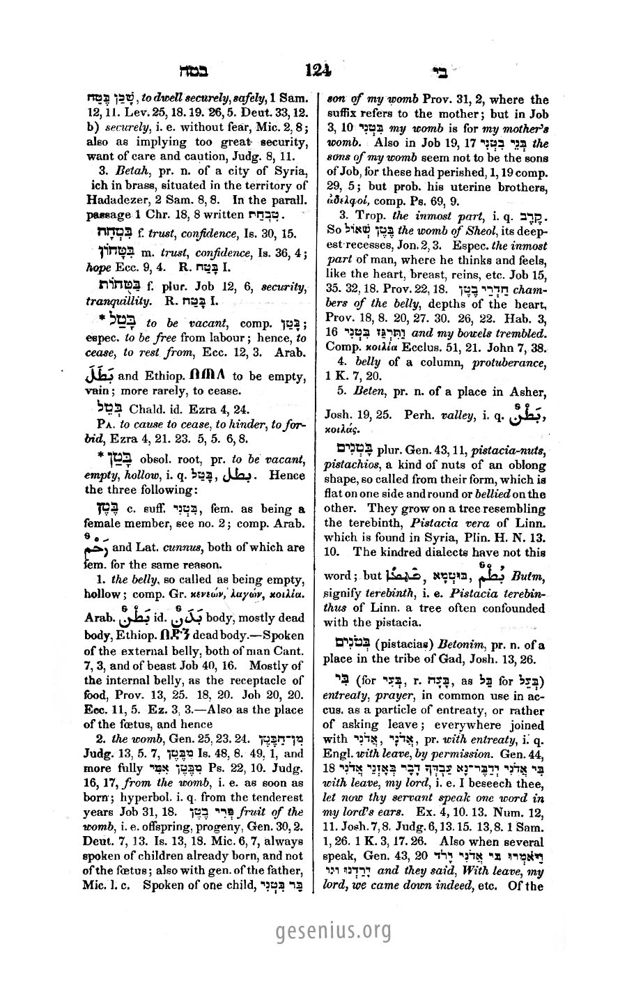 Gesenius Page 124